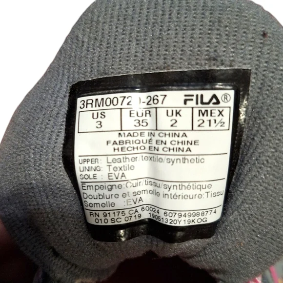 NWT Fila KIDS Pink and Yellow Athletic Shoes - Picture 4 of 5